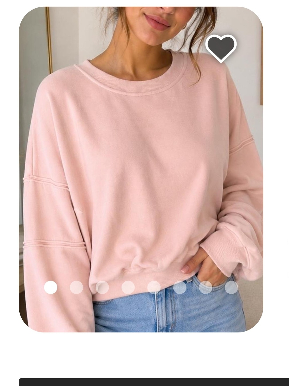 Celebrity Pink Cozy Crewneck Sweatshirt in Blush Pink